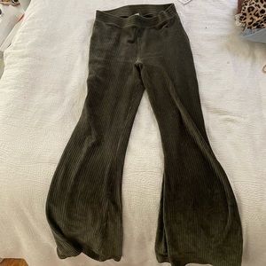 Velour high waisted flare pant